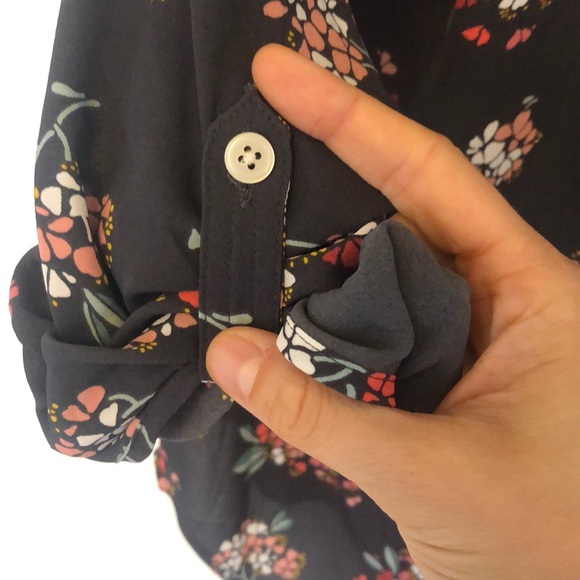 Ann Taylor Loft Floral Button Down Top - Picture 6 of 7